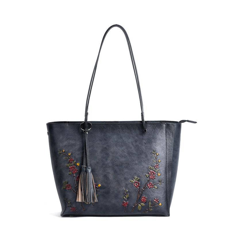 Vintage Leather Large Tote Shopper Bag-2