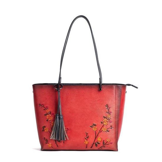 Vintage Leather Large Tote Shopper Bag-1